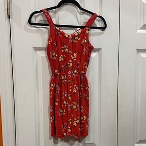NWOT Abercrombie Kids Red Floral Dress size 9/10